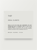 T+07 – Ideal Clients