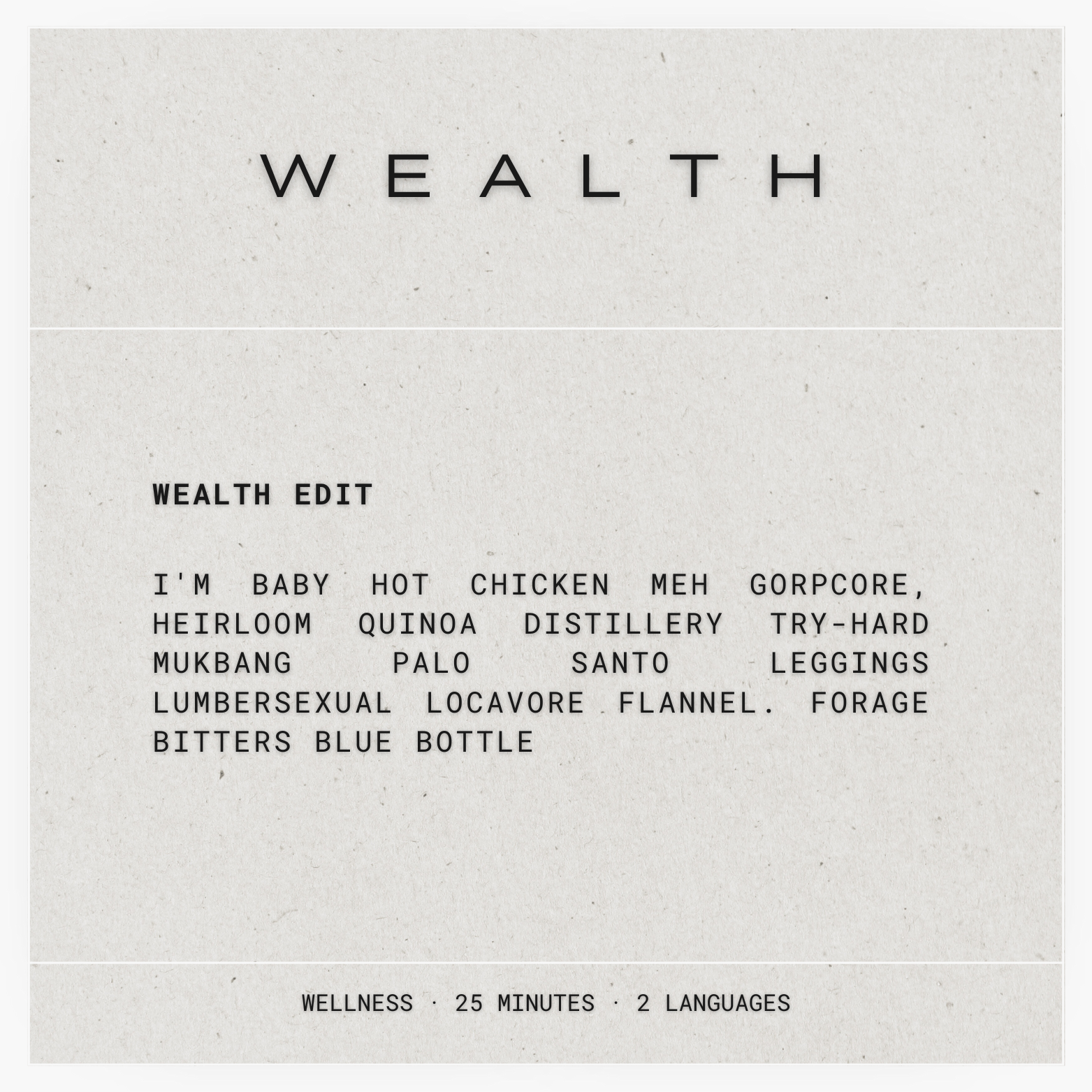 WEALTH
